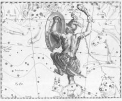 Созвездие Ориона в атласе Гевелия, 1690 г.