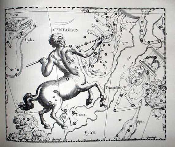 Файл:Johannes Hevelius - Prodromus Astronomia - Volume III Firmamentum Sobiescianum, sive uranographia - Tavola XX - Centaurus et Crux.jpg
