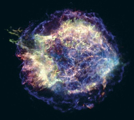 Файл:Рентгеновское изображение молодого остатка сверхновой звезды Кассиопея А 23417.jpg