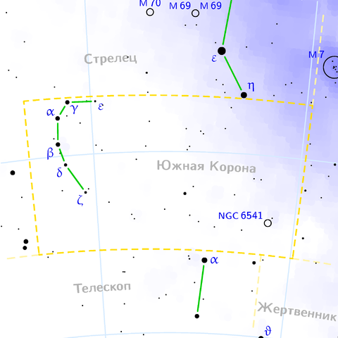 Файл:Corona australis constellation map ru lite.png